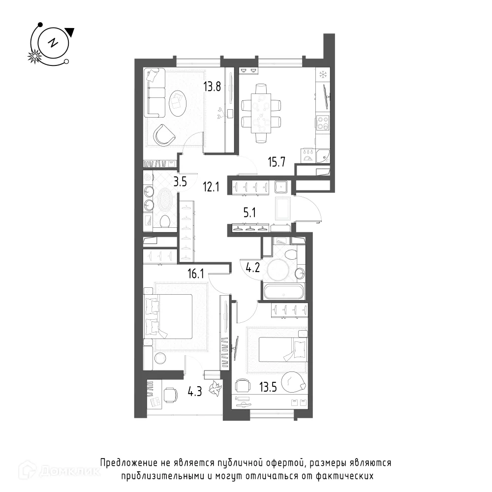 Фото квартиры в ЖК Зеленая река