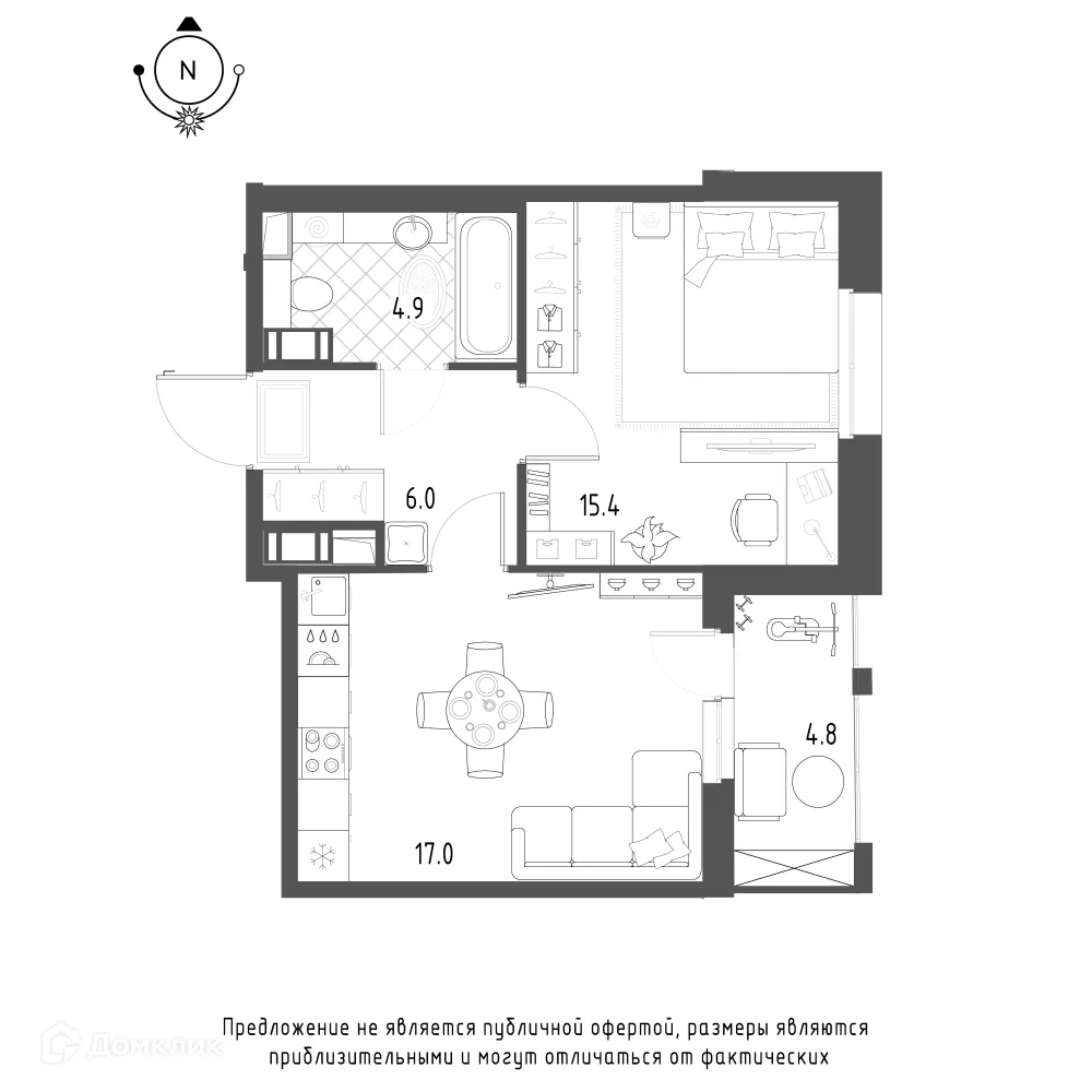 Фото квартиры в ЖК Зеленая река