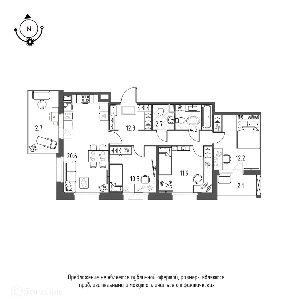 Фото квартиры в ЖК Зеленая река