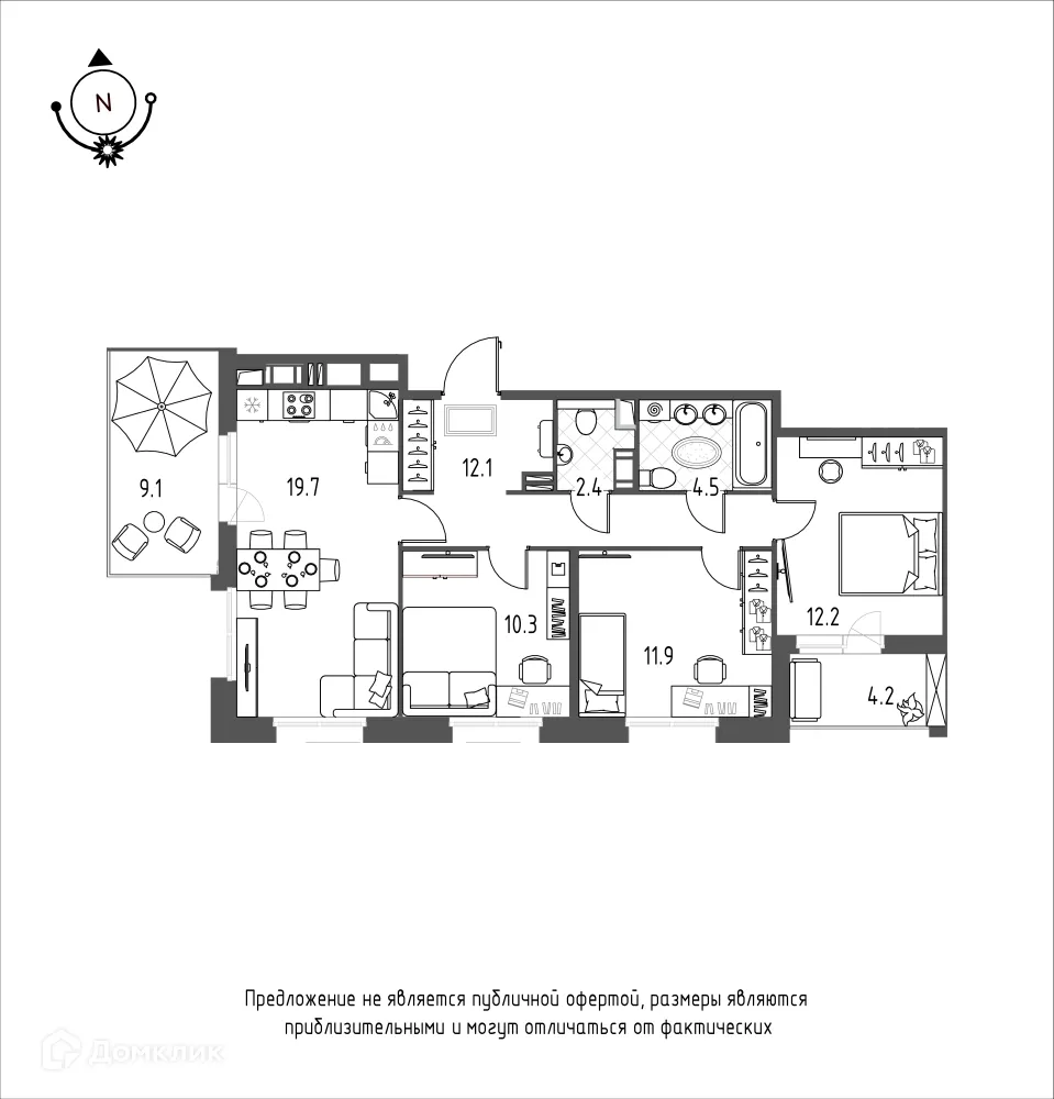 Фото квартиры в ЖК Зеленая река