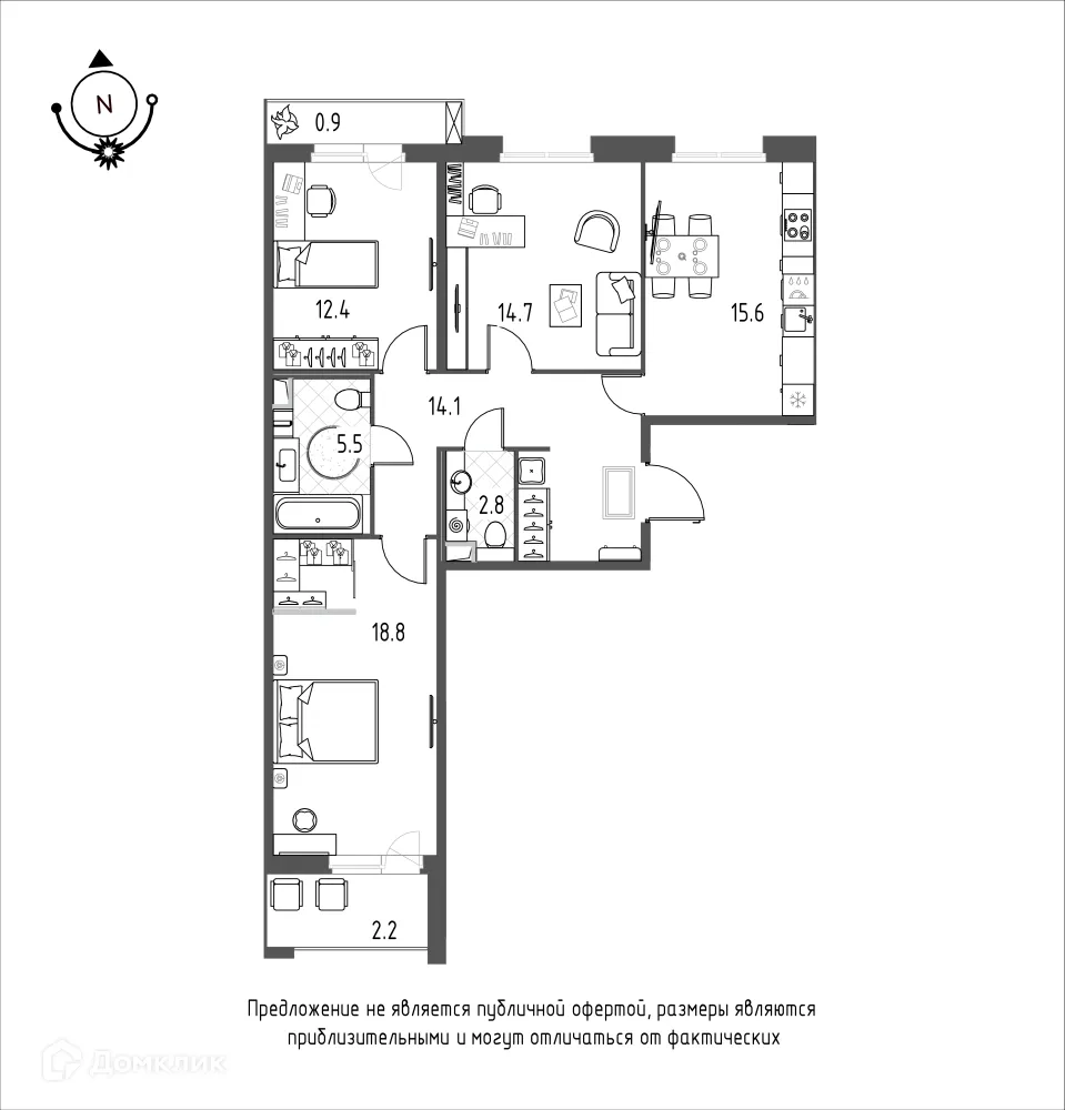 Фото квартиры в ЖК Зеленая река