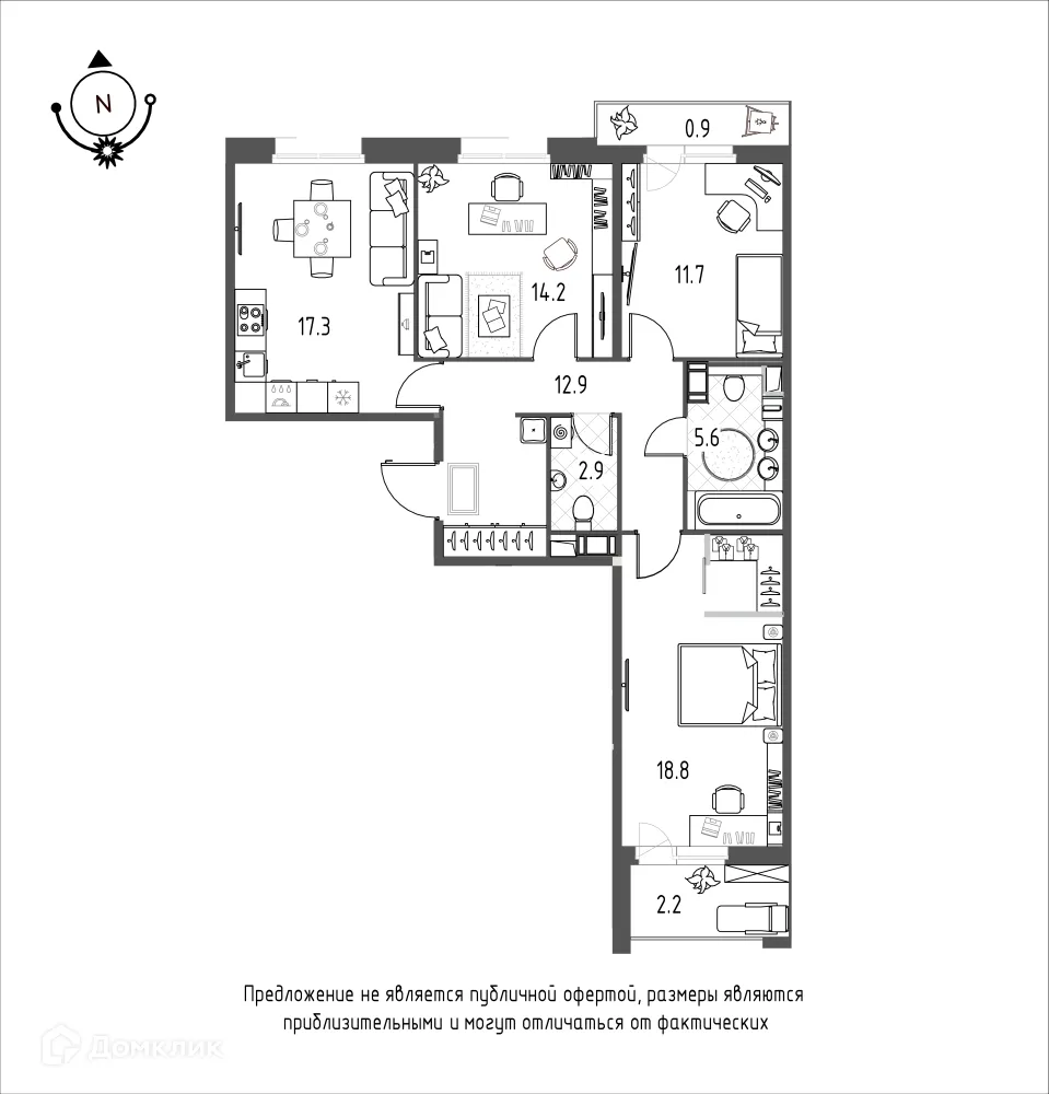 Фото квартиры в ЖК Зеленая река