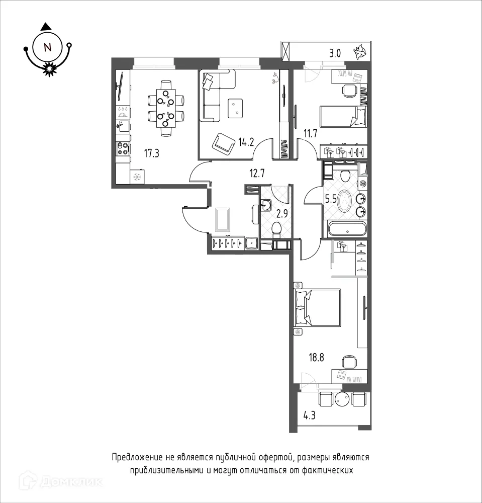 Фото квартиры в ЖК Зеленая река