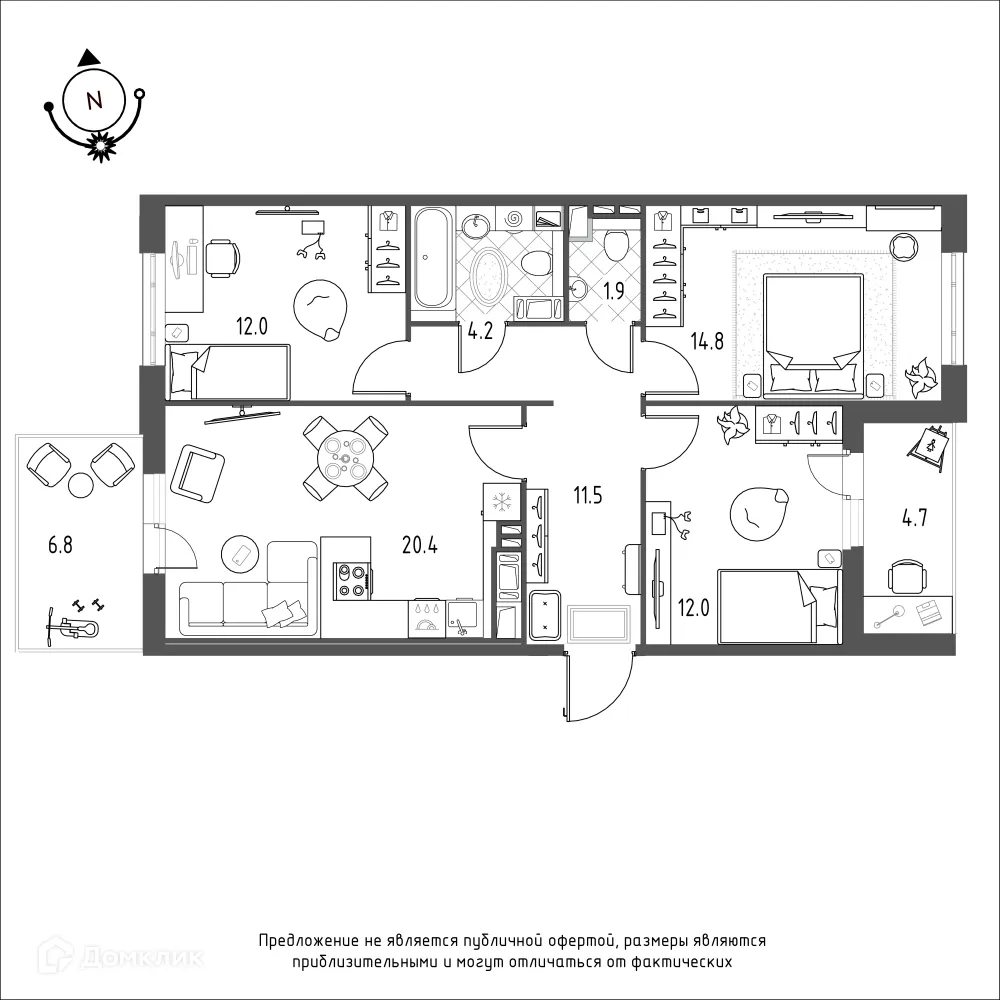 Фото квартиры в ЖК Зеленая река