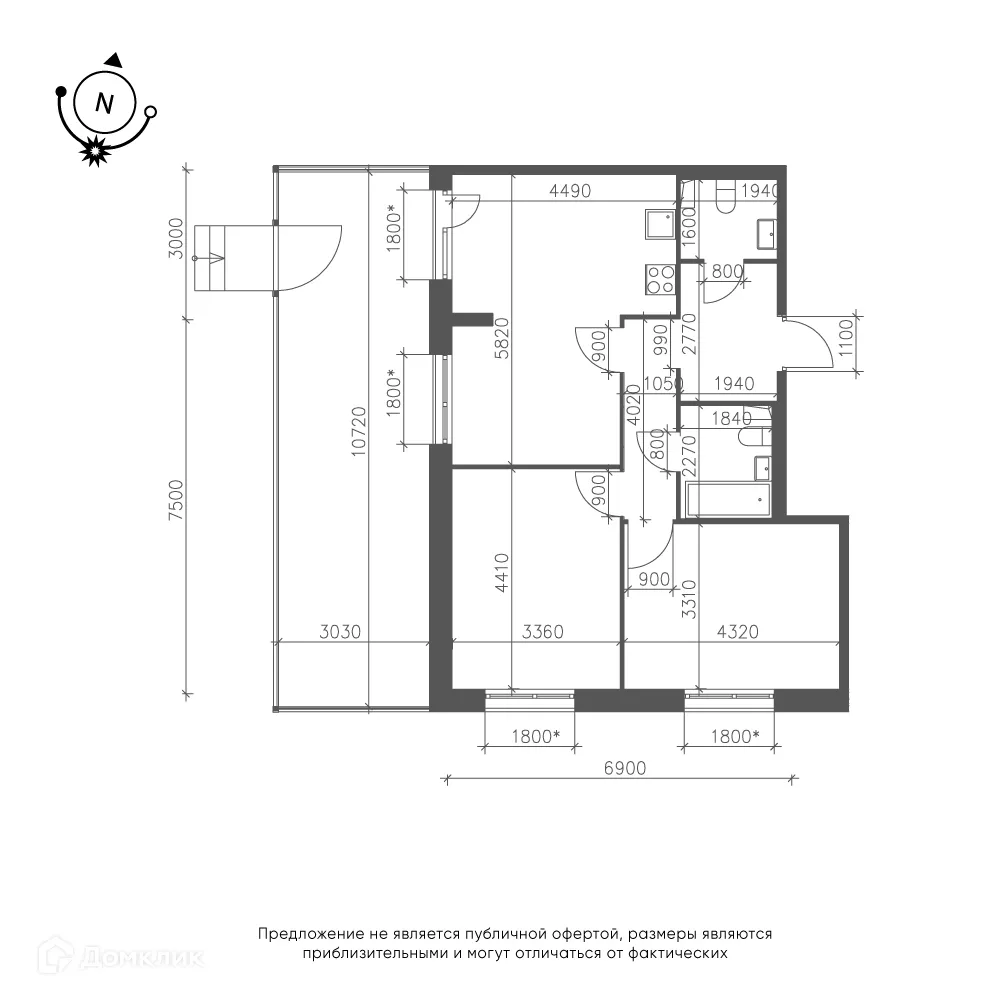 Фото квартиры в ЖК Зеленая река
