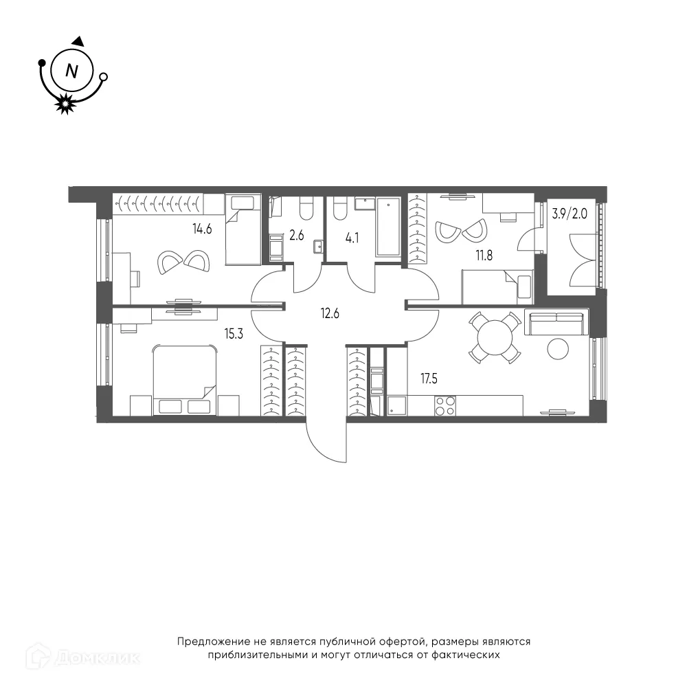 Фото квартиры в ЖК Зеленая река