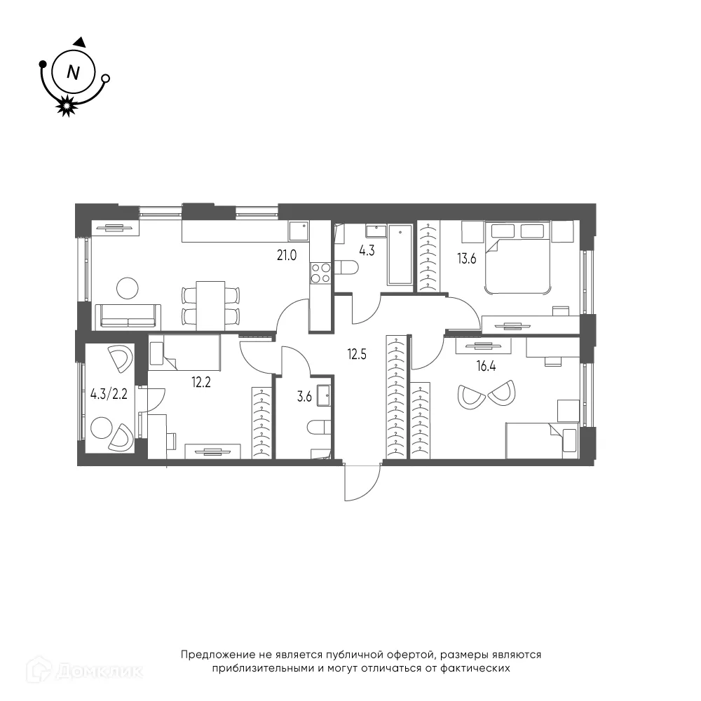 Фото квартиры в ЖК Зеленая река