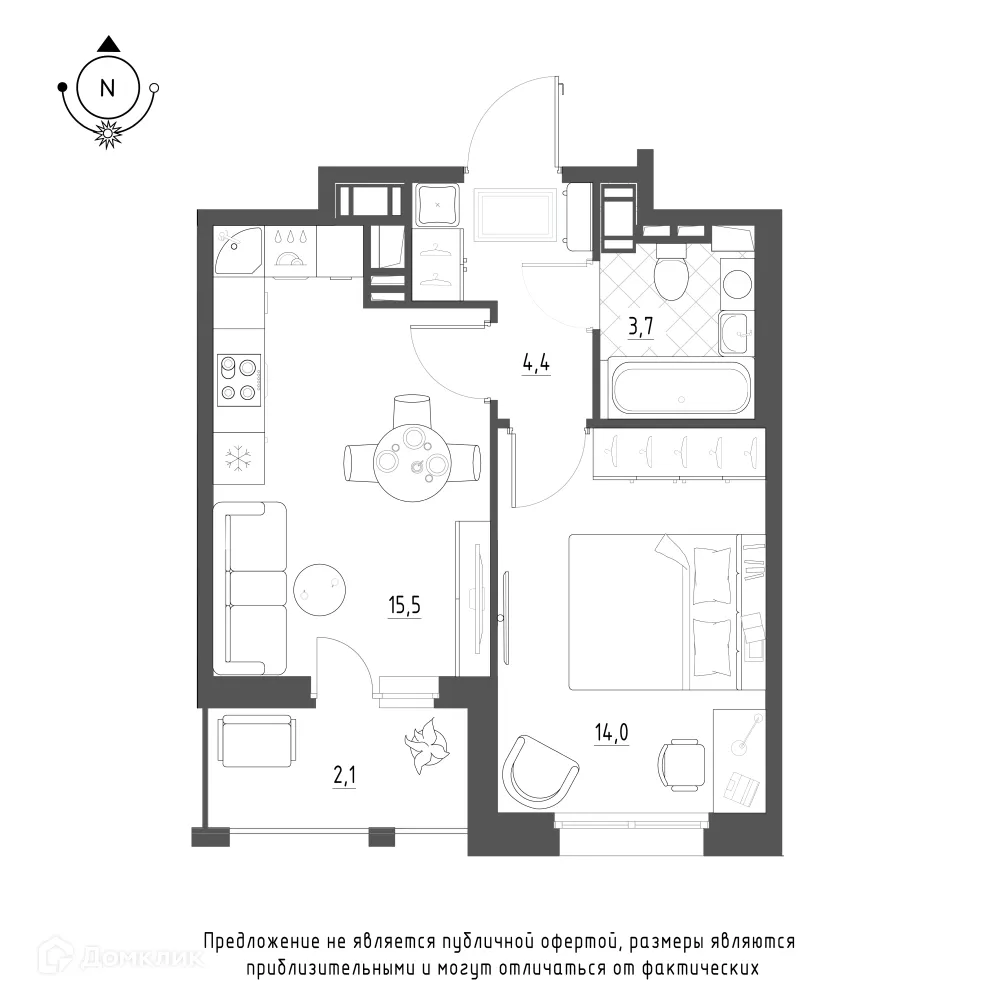 Фото квартиры в ЖК Зеленая река