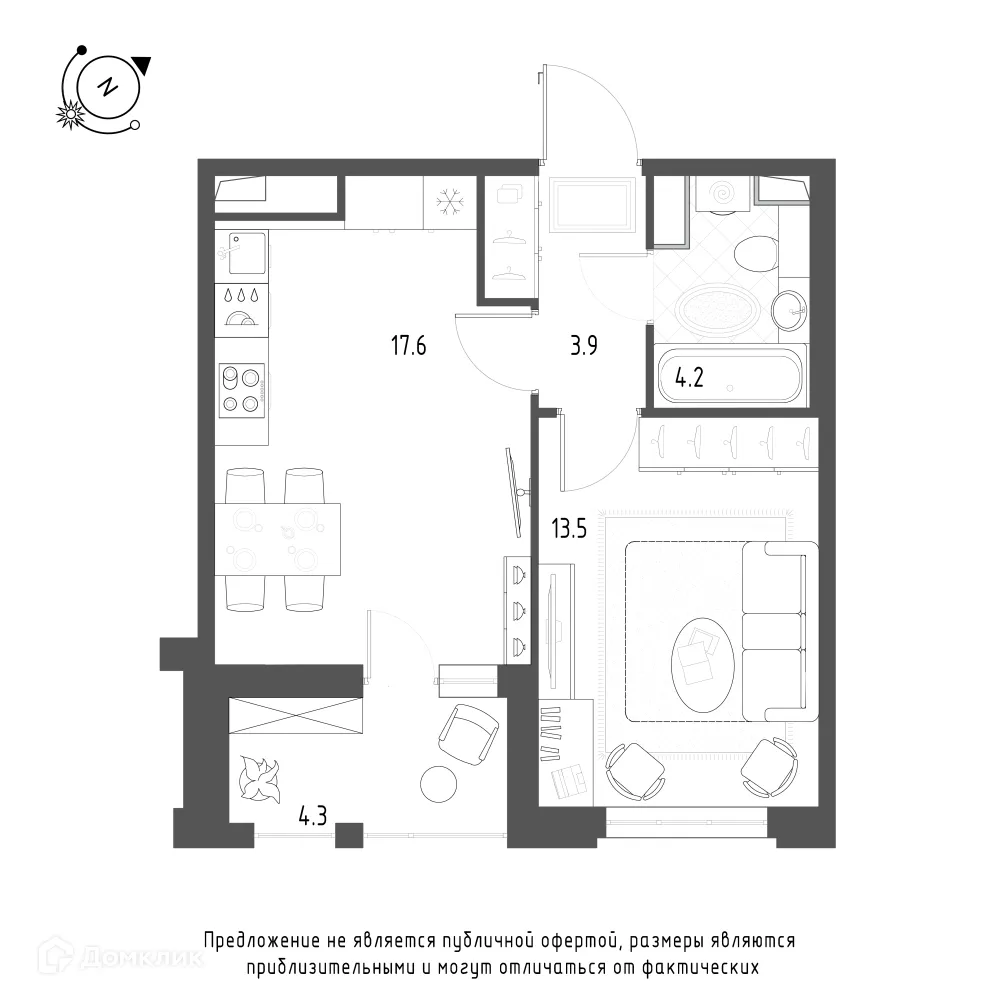 Фото квартиры в ЖК Зеленая река