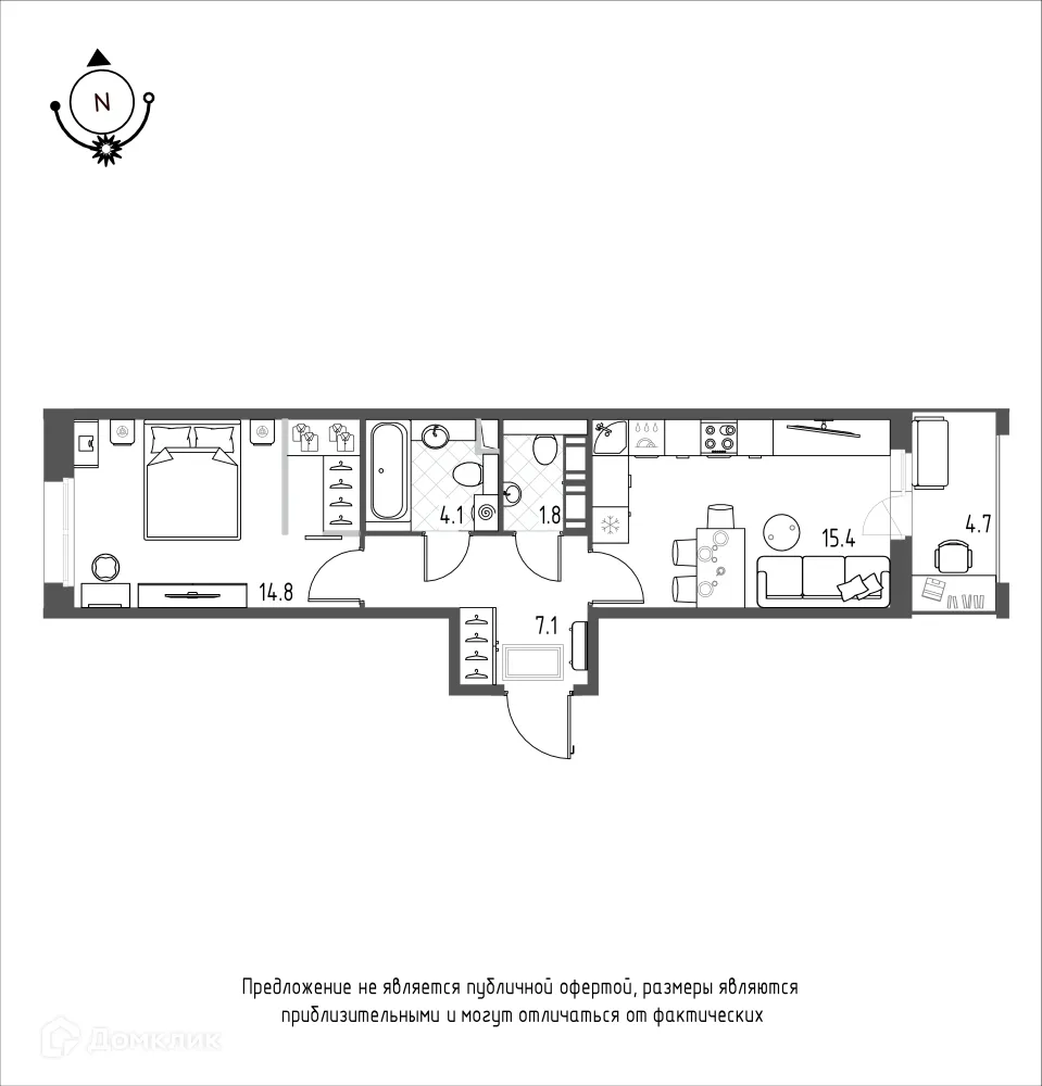Фото квартиры в ЖК Зеленая река