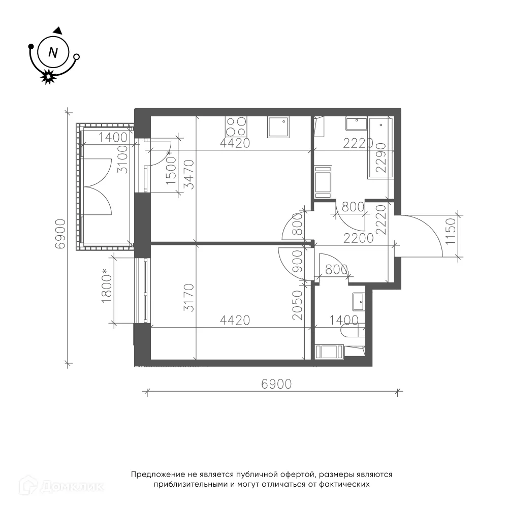 Фото квартиры в ЖК Зеленая река