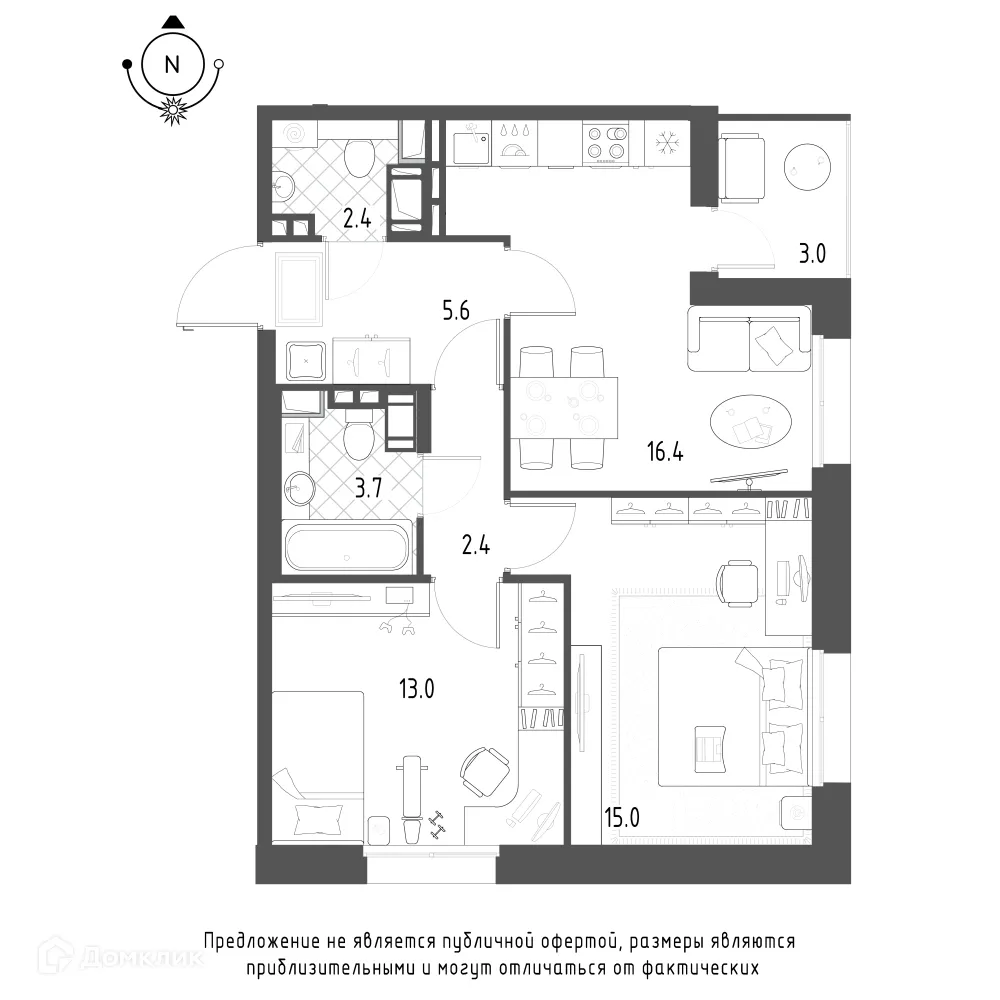 Фото квартиры в ЖК Зеленая река