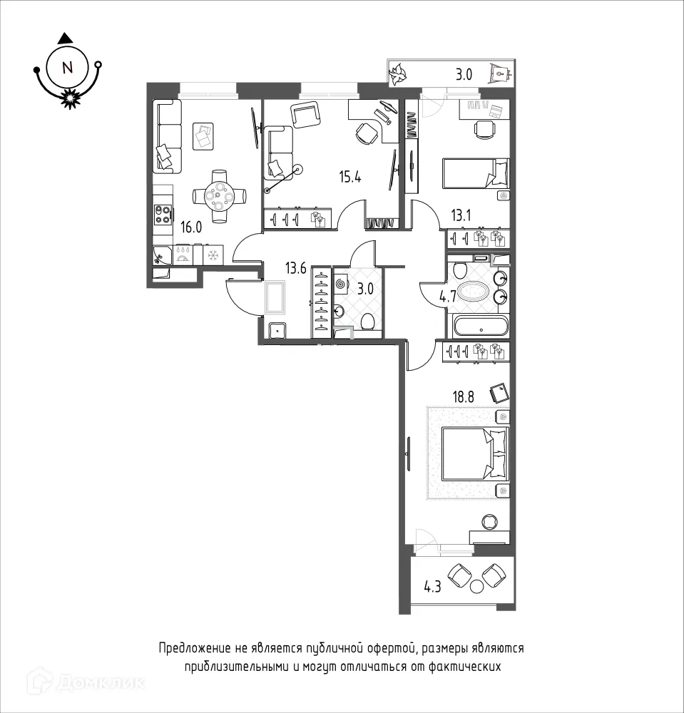 Фото квартиры в ЖК Зеленая река