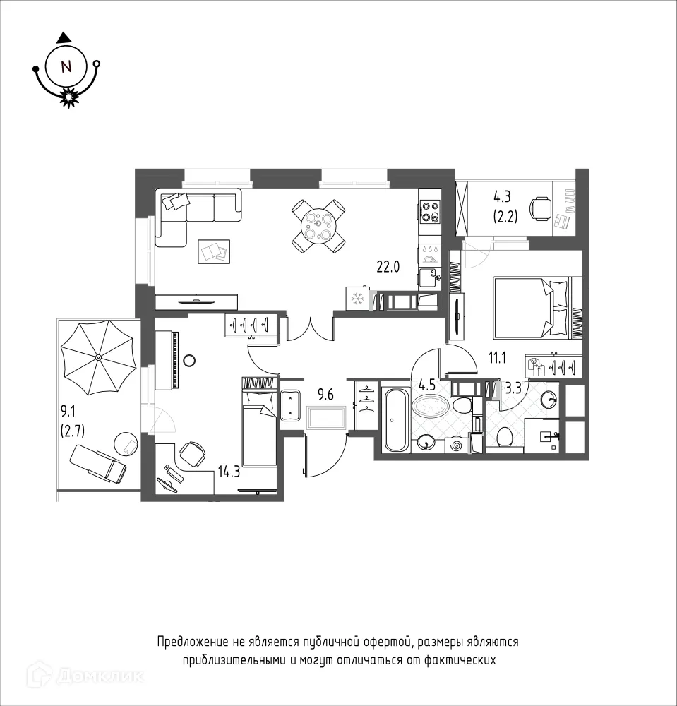 Фото квартиры в ЖК Зеленая река