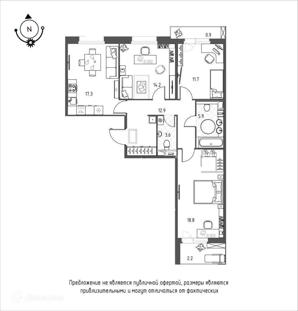 Фото квартиры в ЖК Зеленая река
