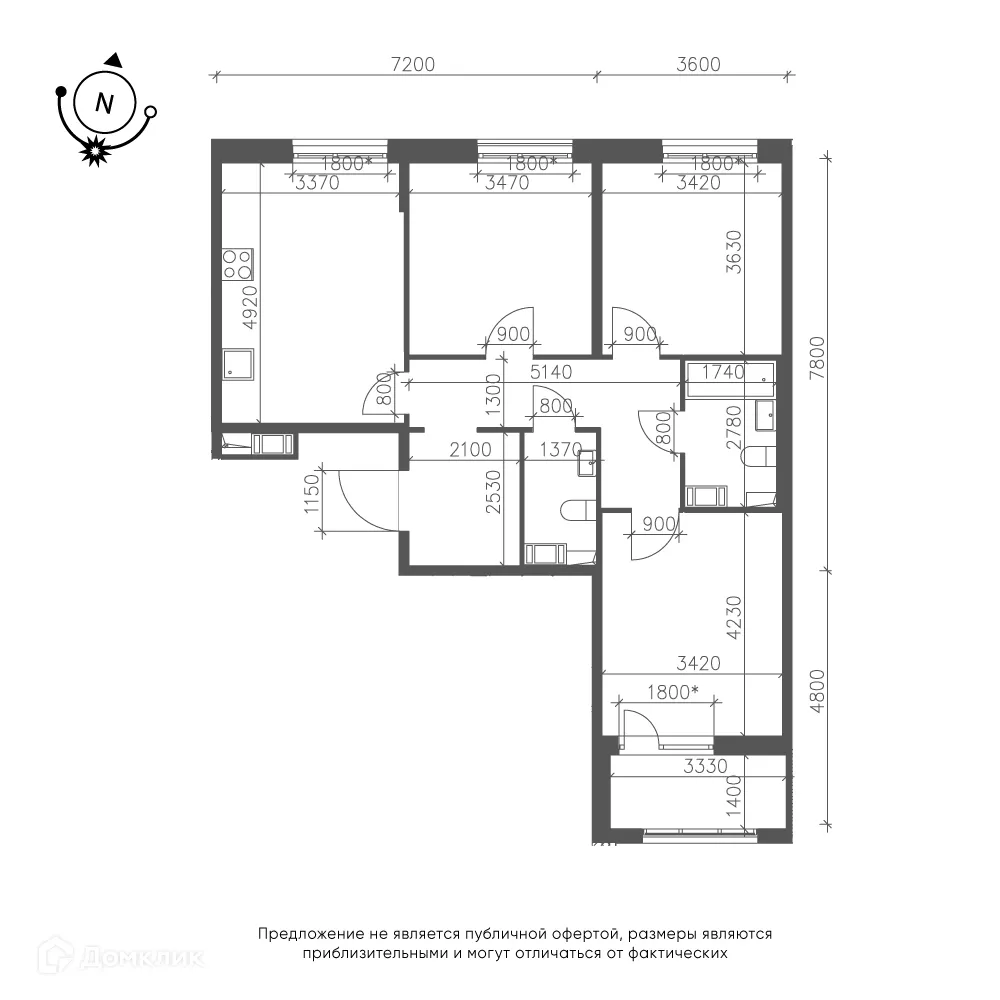 Фото квартиры в ЖК Зеленая река