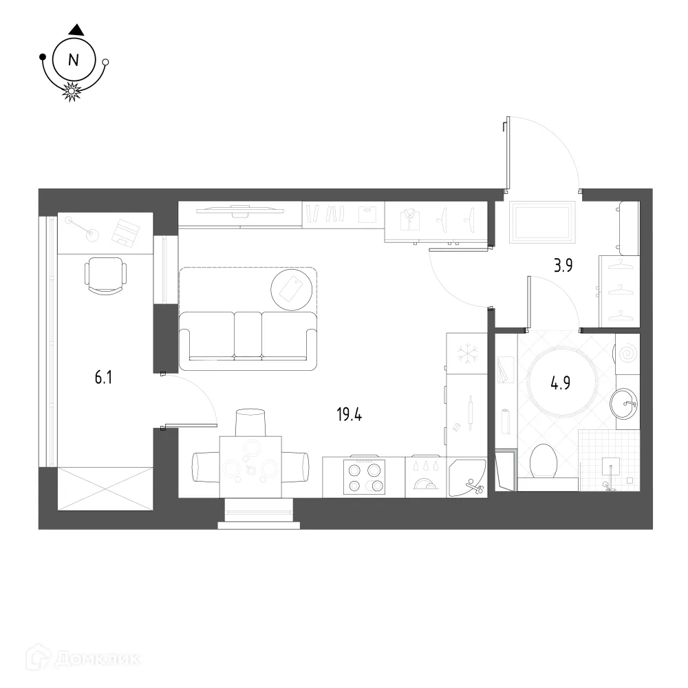 Фото квартиры в ЖК Зеленая река