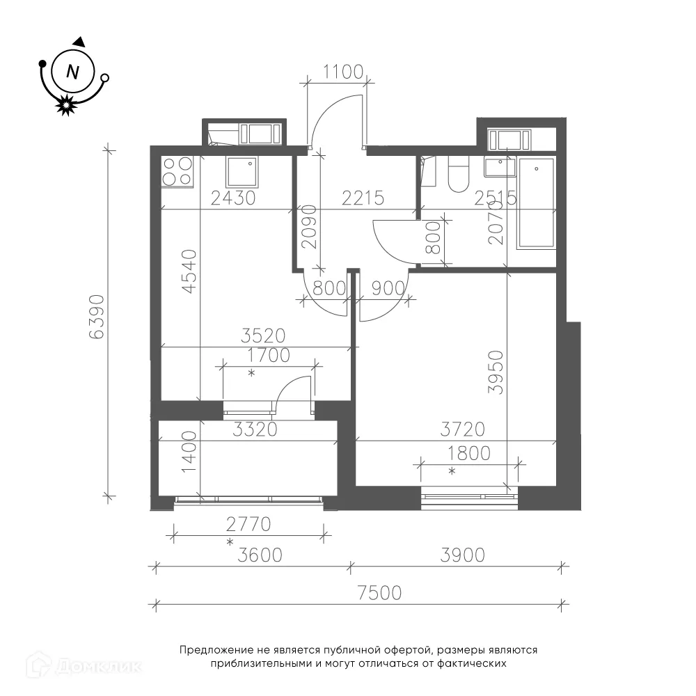 Фото квартиры в ЖК Зеленая река