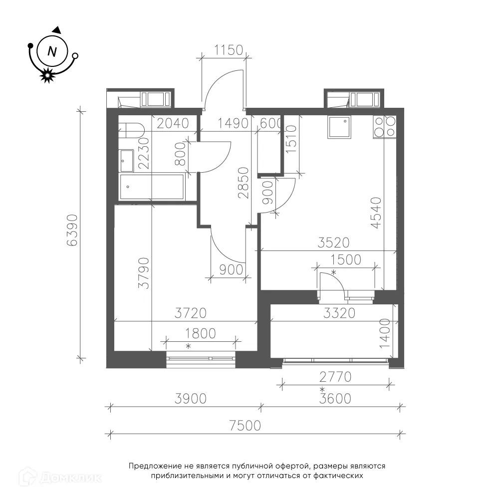 Фото квартиры в ЖК Зеленая река