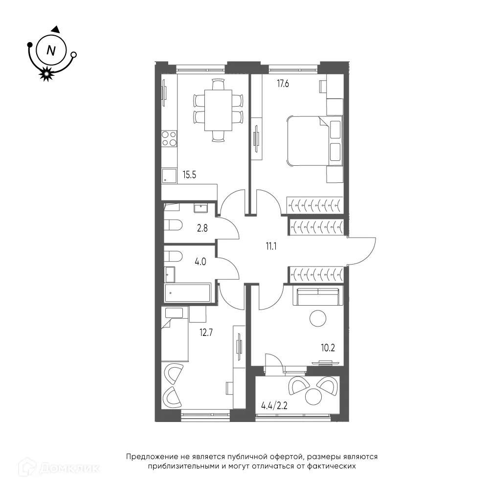 Фото квартиры в ЖК Зеленая река