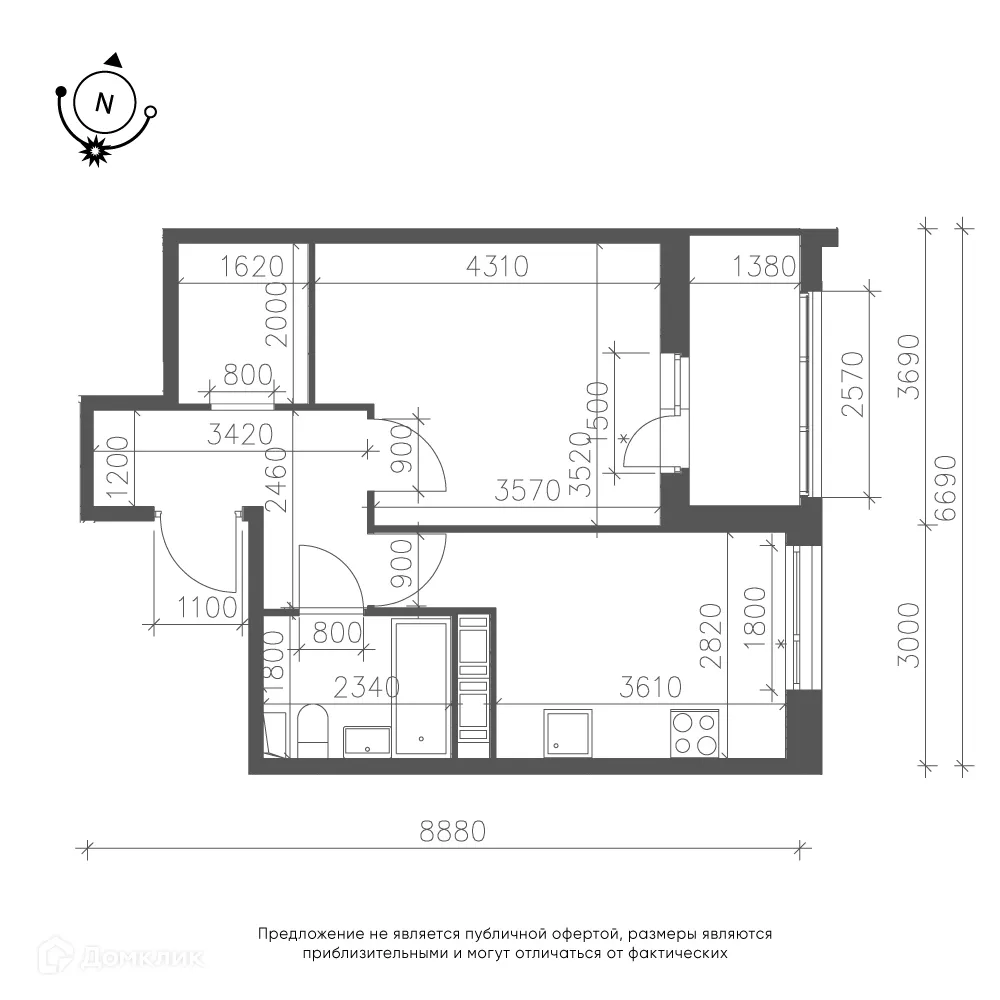 Фото квартиры в ЖК Зеленая река