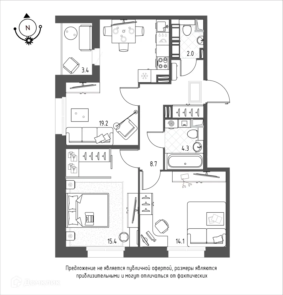 Фото квартиры в ЖК Зеленая река