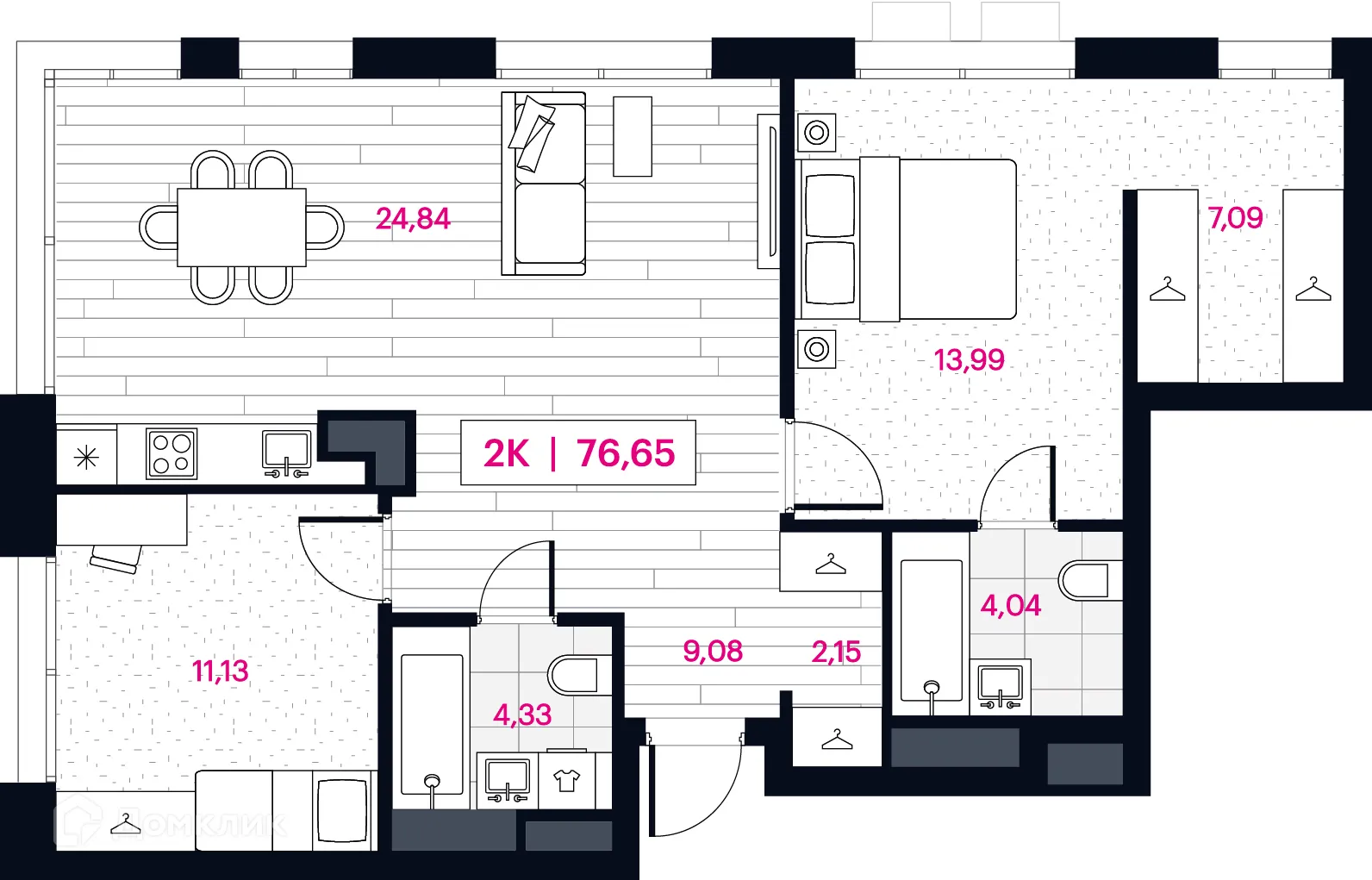 Фото квартиры в ЖК Пушкина 77