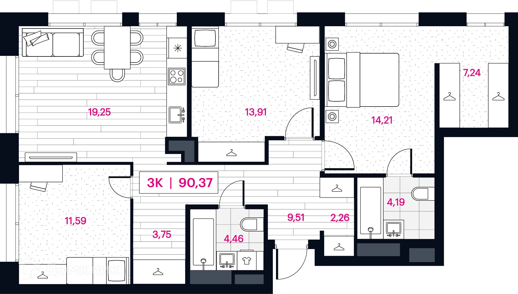 Фото квартиры в ЖК Пушкина 77
