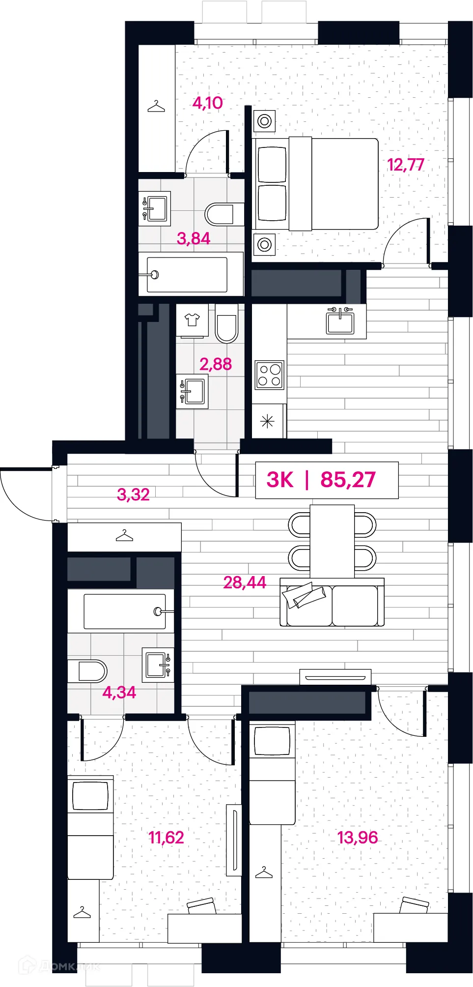 Фото квартиры в ЖК Пушкина 77