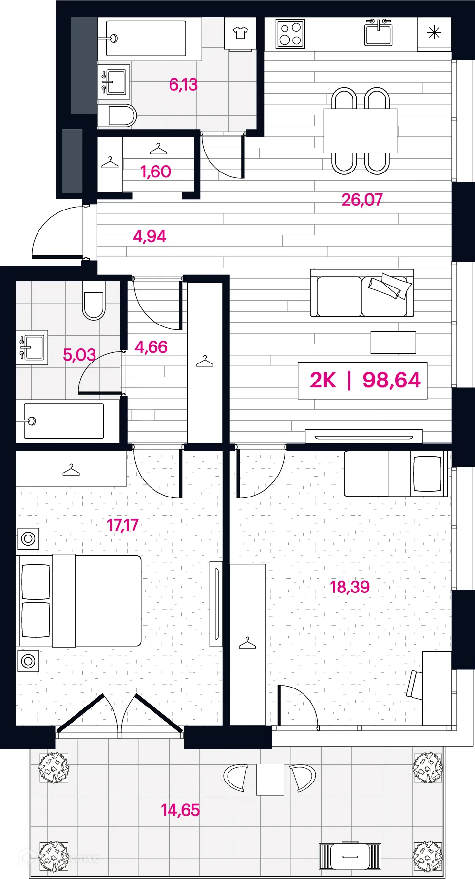 Фото квартиры в ЖК Пушкина 77