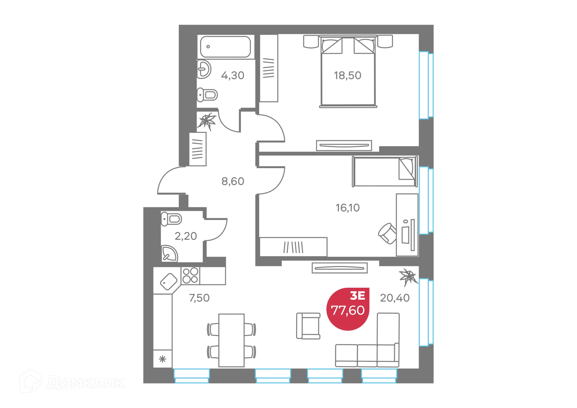 Фото квартиры в ЖК КАМА