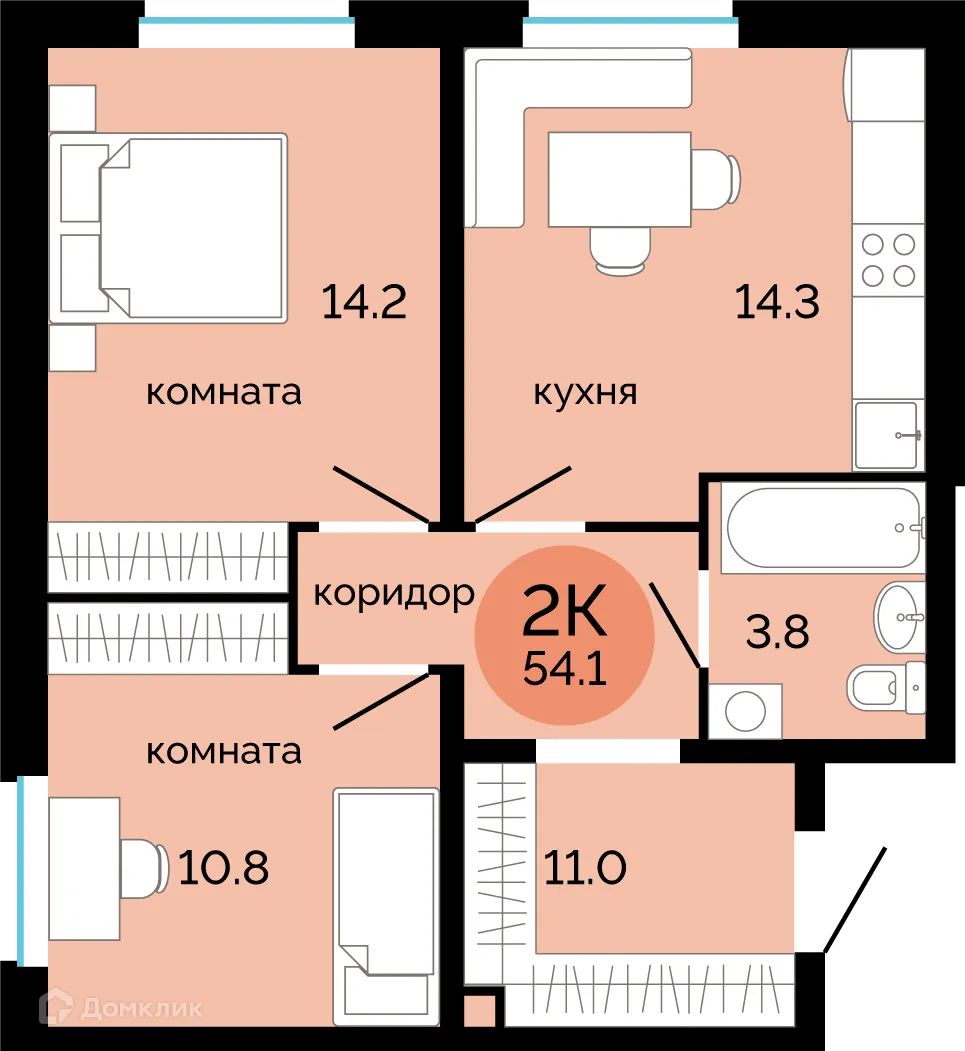 Фото квартиры в ЖК Красное яблоко