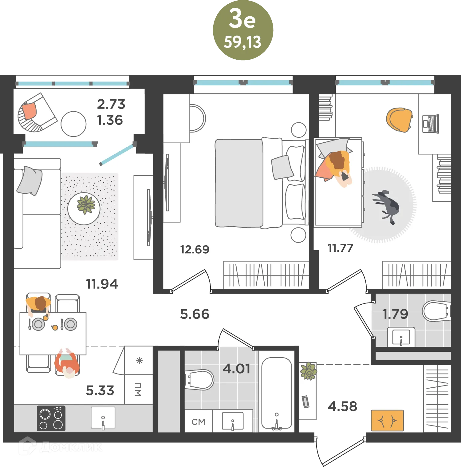Фото квартиры в ЖК Дом Дружба на Металлистов 18