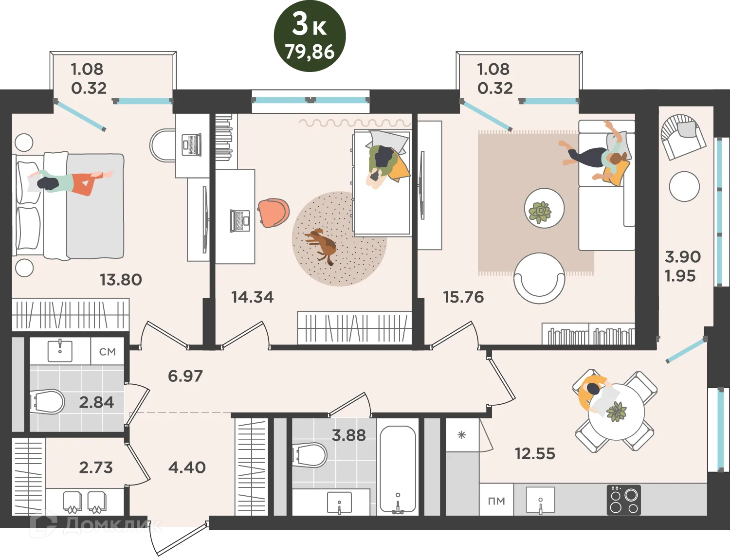 Фото квартиры в ЖК Дом Дружба на Металлистов 18