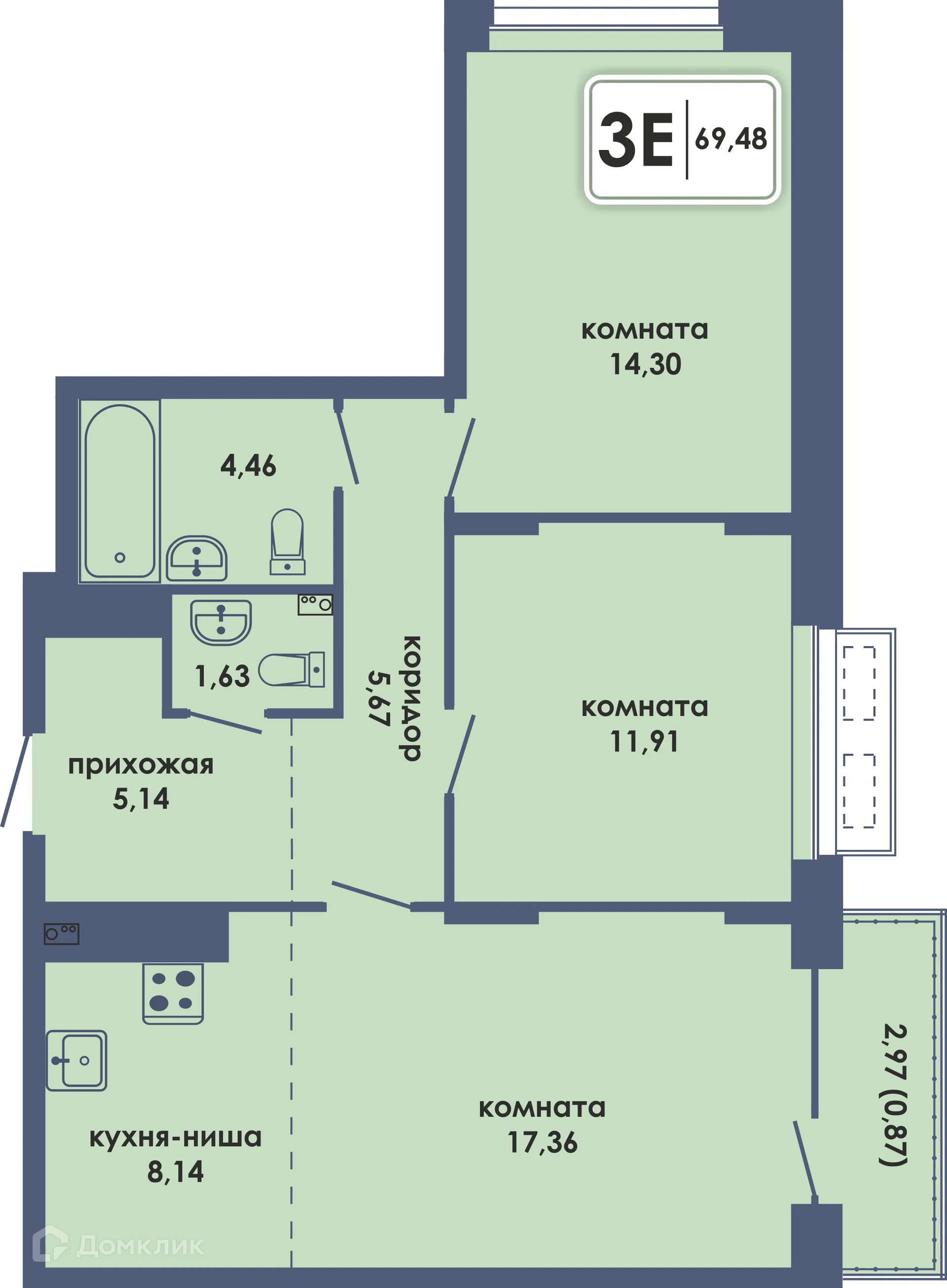 Фото квартиры в ЖК Аксиома