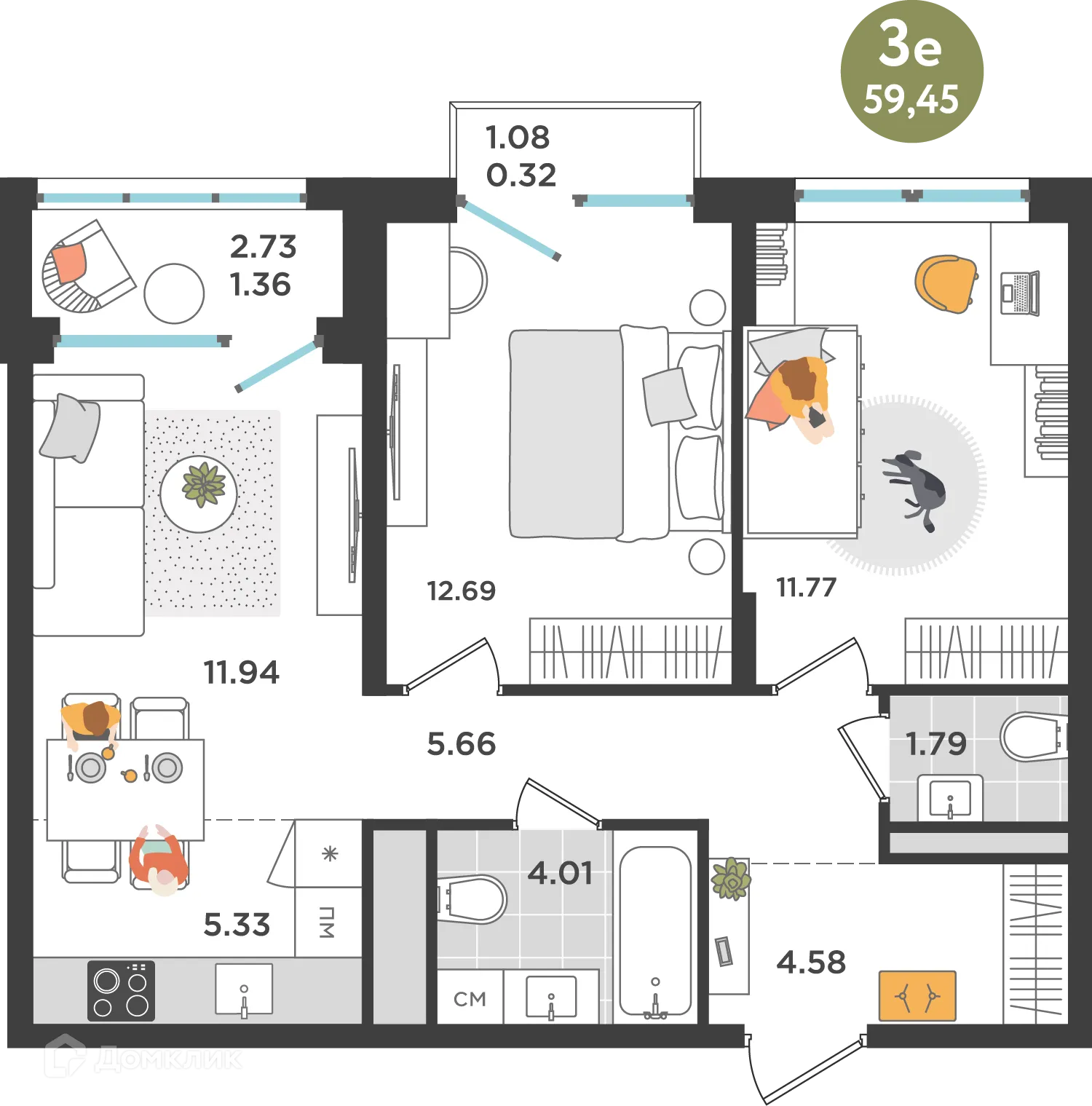 Фото квартиры в ЖК Дом Дружба на Металлистов 18