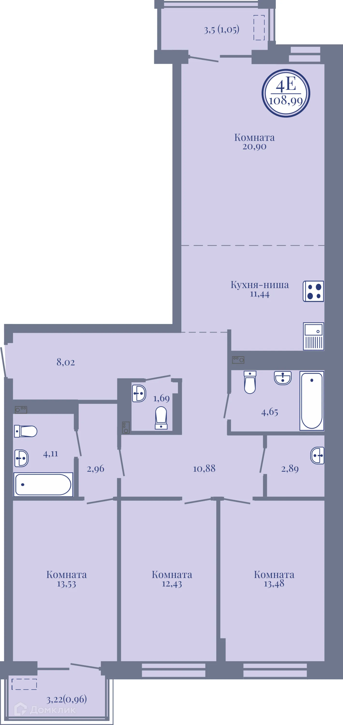 Фото квартиры в ЖК Жилой дом ВЕРН