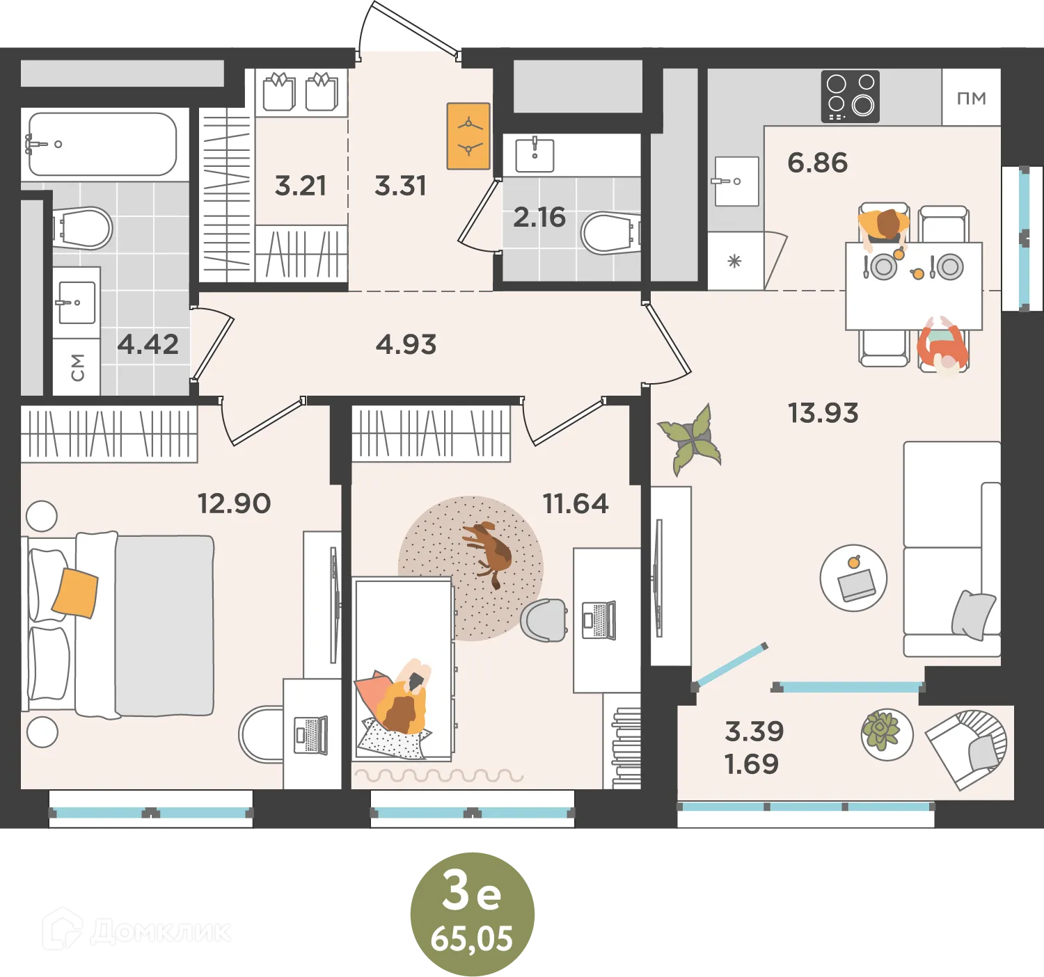 Фото квартиры в ЖК Дом Дружба на Металлистов 18