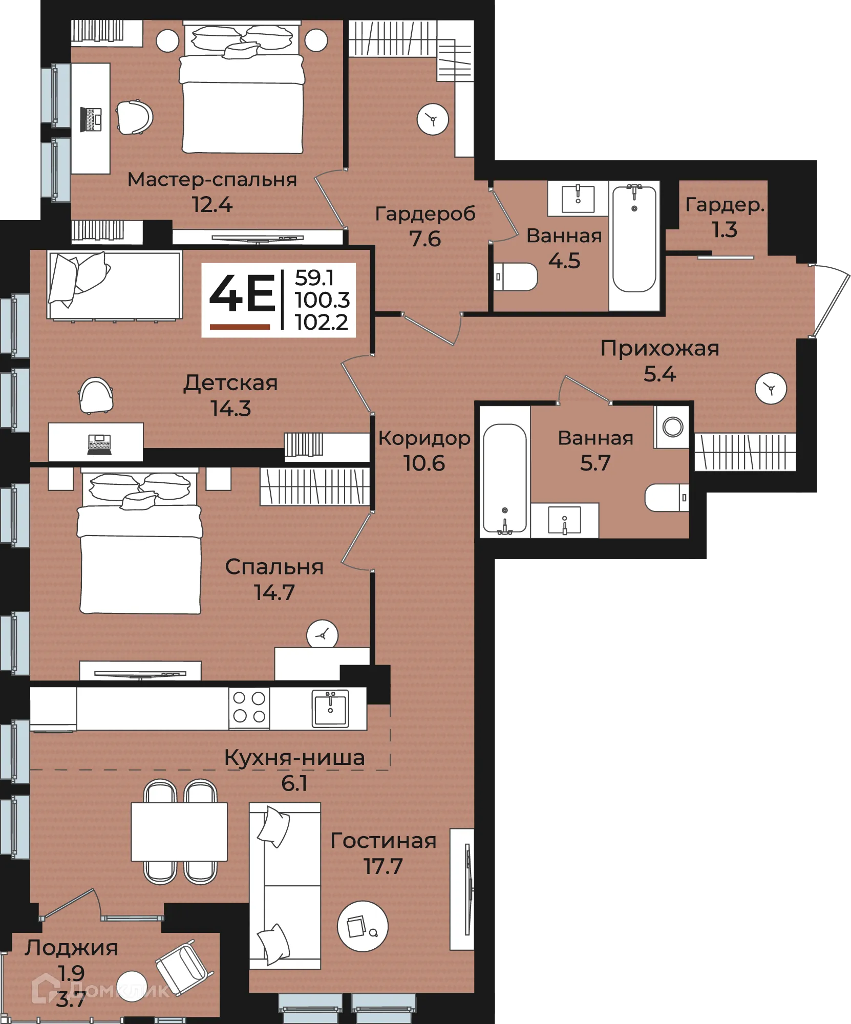 Фото квартиры в ЖК НАСЛЕДИЕ