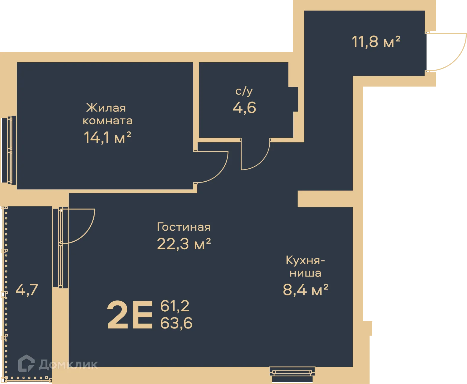 Фото квартиры в ЖК Дом Петропавловский