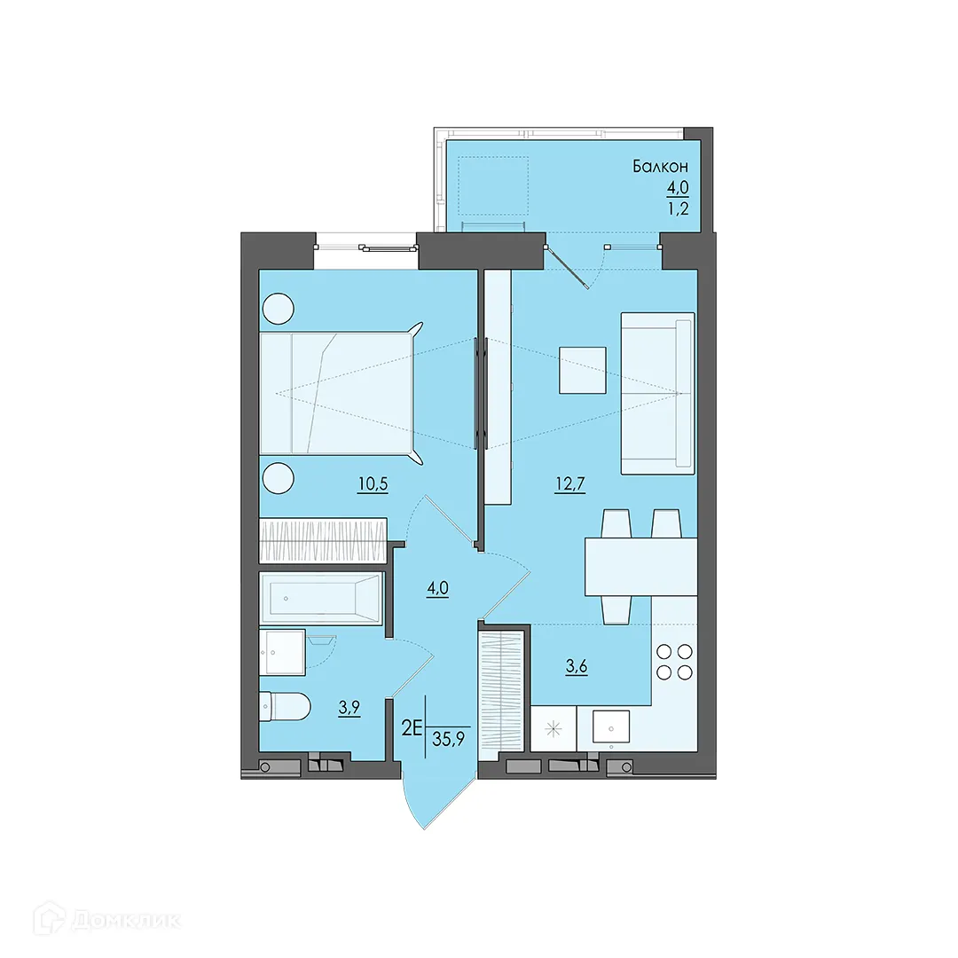 Фото квартиры в ЖК Дом по ул Свободы