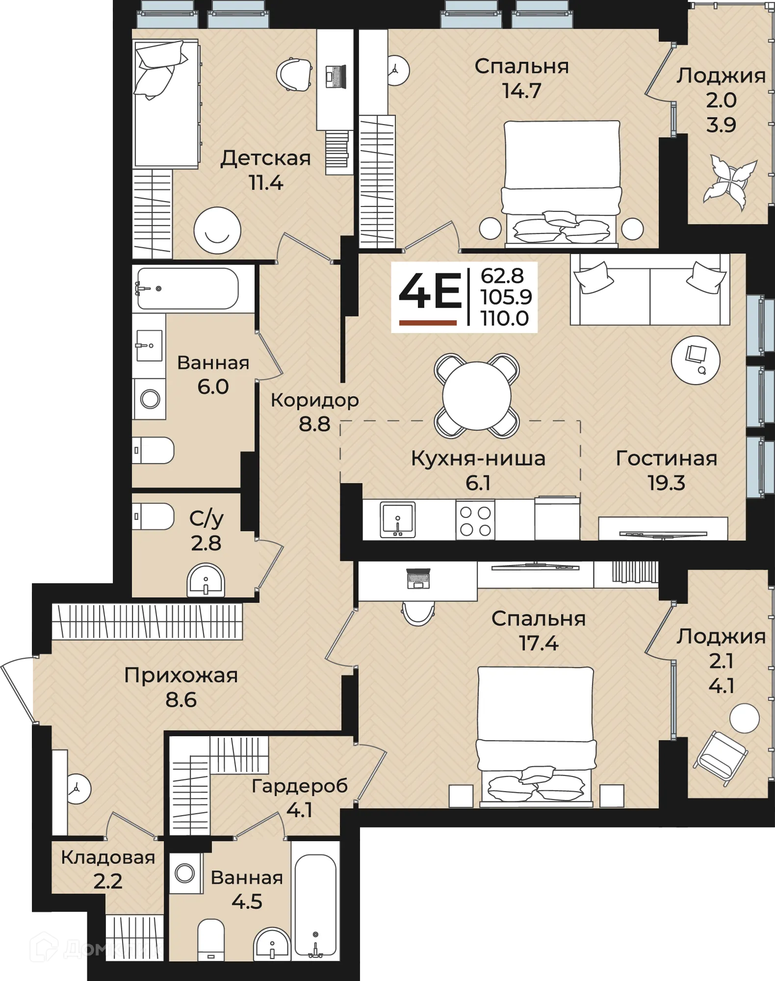 Фото квартиры в ЖК НАСЛЕДИЕ