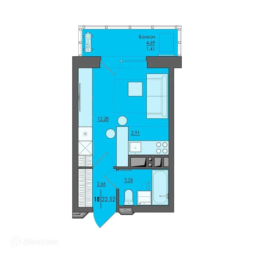 Фото квартиры в ЖК Ясно дом на Есенина, 9а