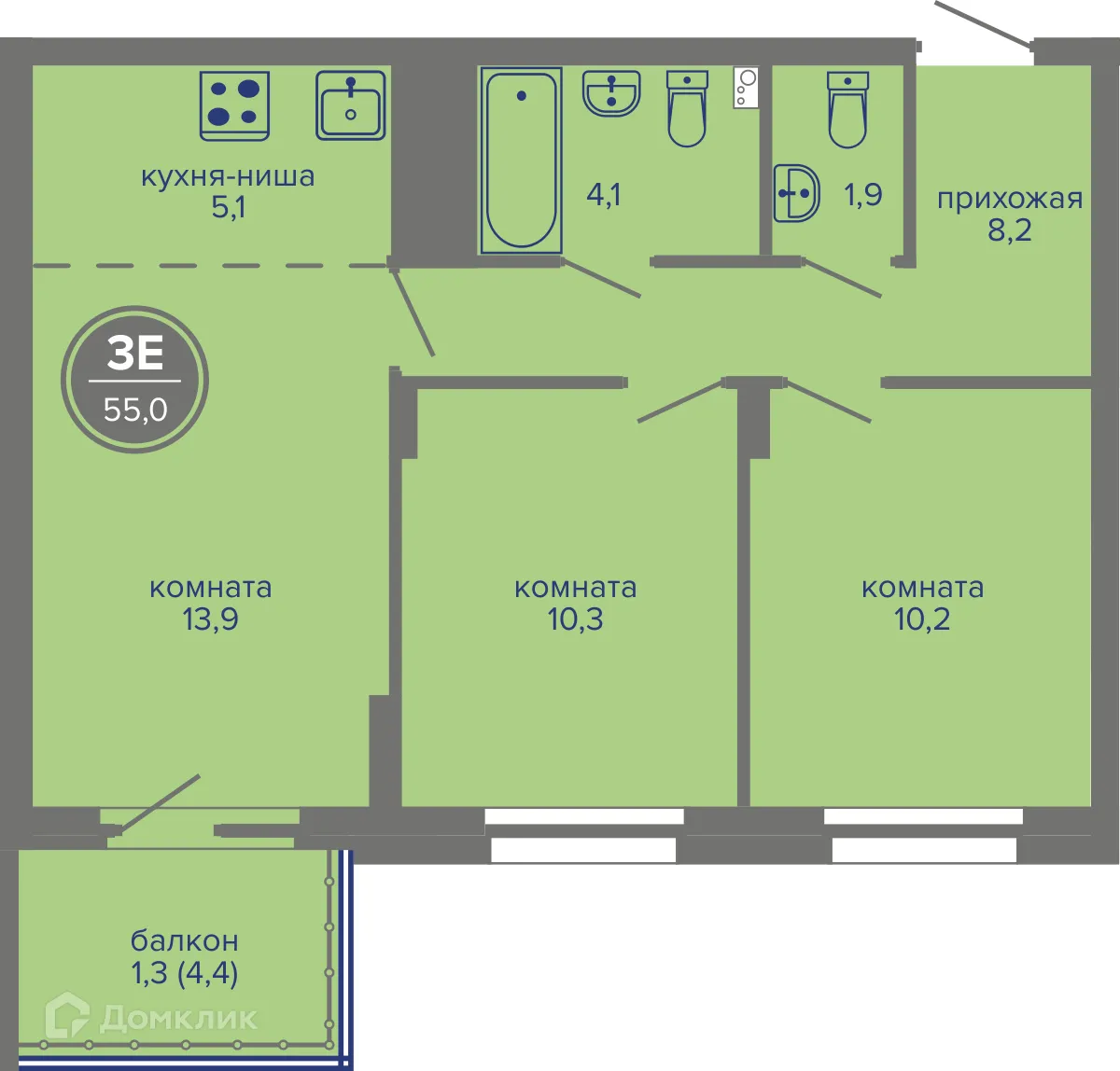 Фото квартиры в ЖК МИР