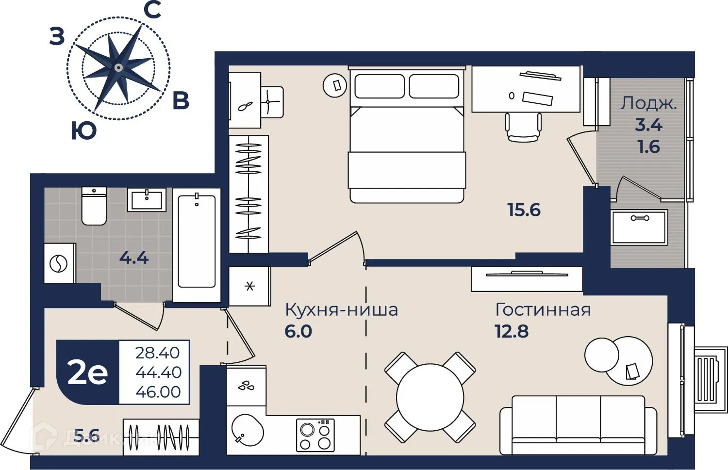 Фото квартиры в ЖК Город Мечты Дом на Семченко, 8