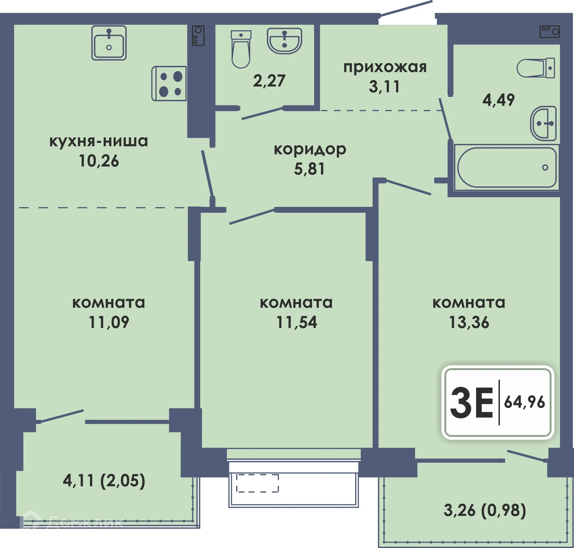 Фото квартиры в ЖК Аксиома