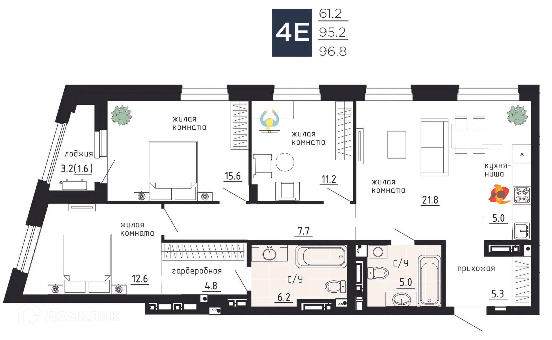 Фото квартиры в ЖК Дом на Советской