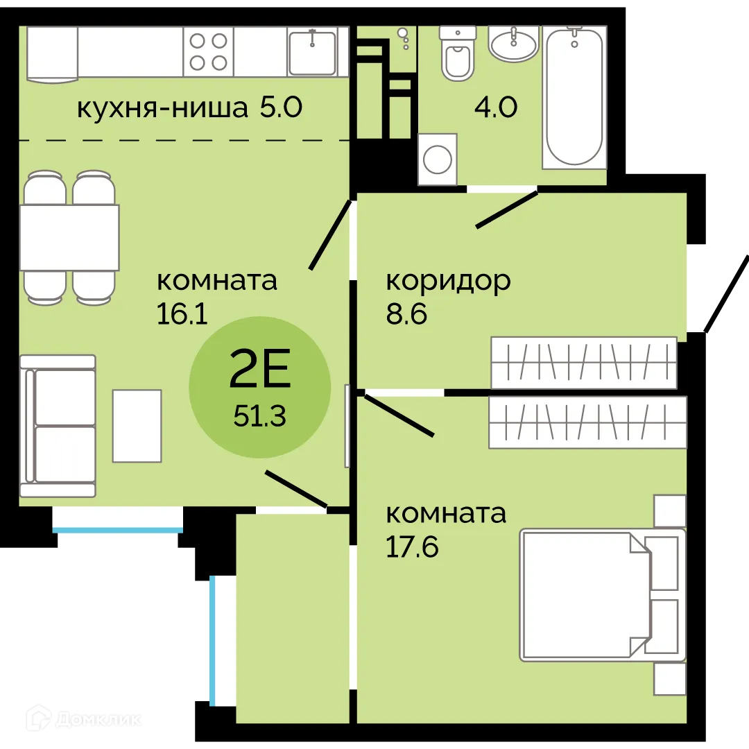 Фото квартиры в ЖК Красное яблоко