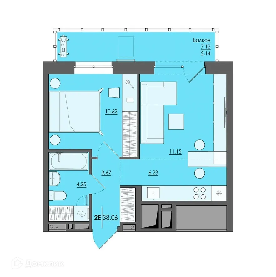 Фото квартиры в ЖК Ясно дом на Есенина, 9а