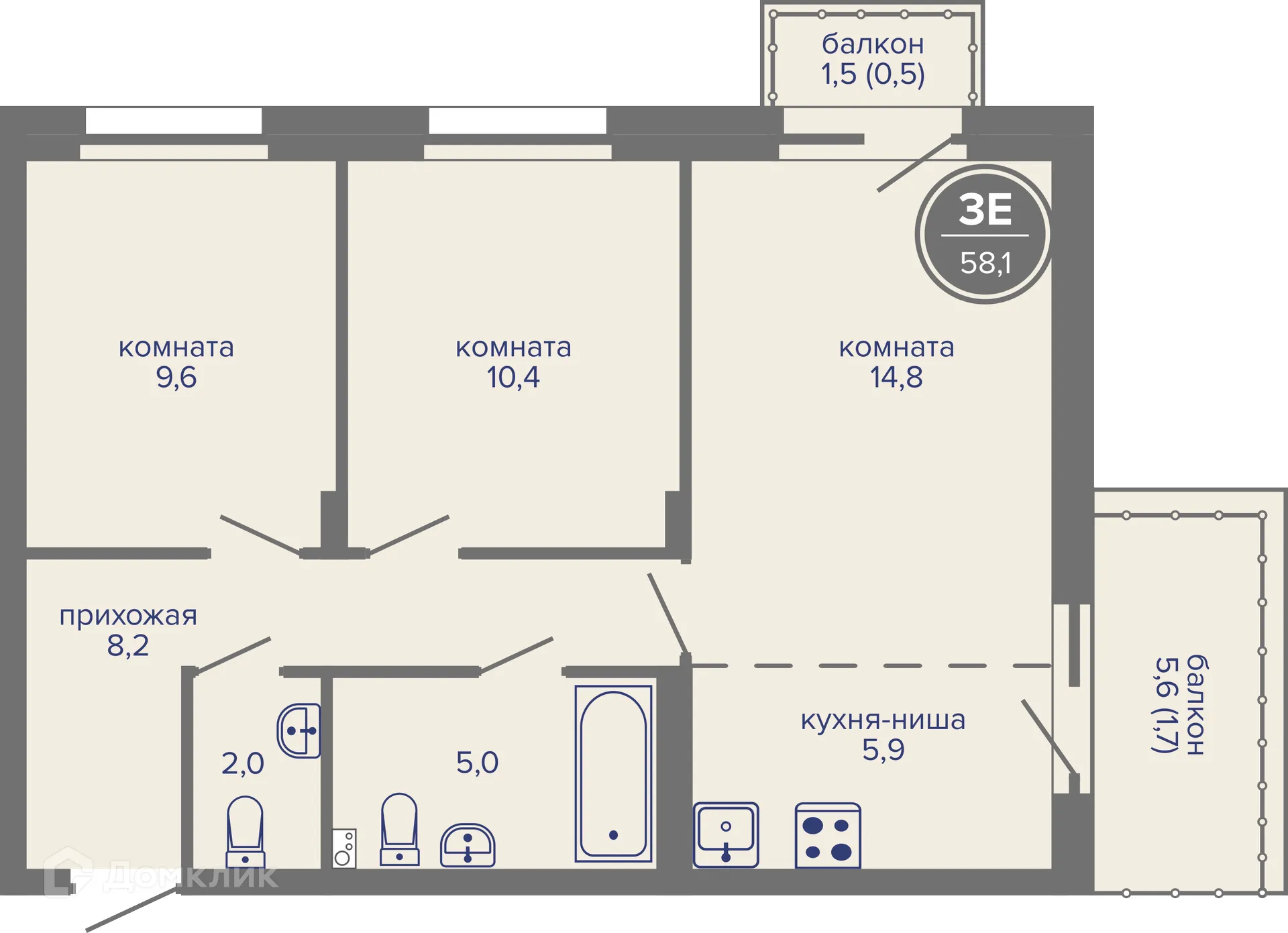 Фото квартиры в ЖК МИР